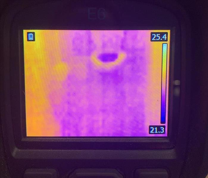 Thermal imaging of water loss.